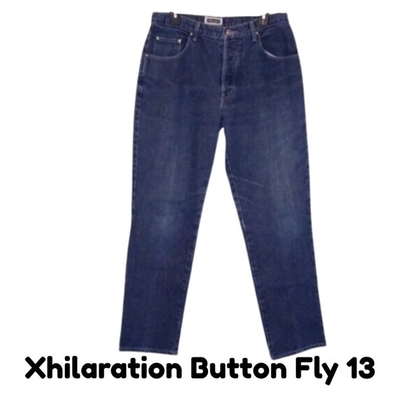 Xhilaration Button Fly 100% Cotton Jeans 13 - Picture 1 of 9